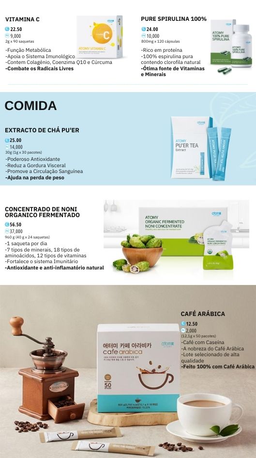 Alimentação saudável sul coreana atomy