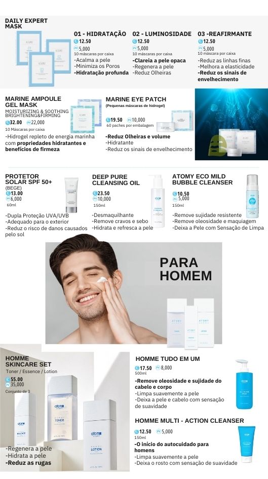 skincare masculina sul coreana atomy